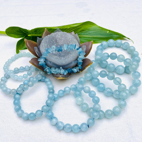 Aquamarine Gemstone Bracelets GBAQ - Nature's Magick