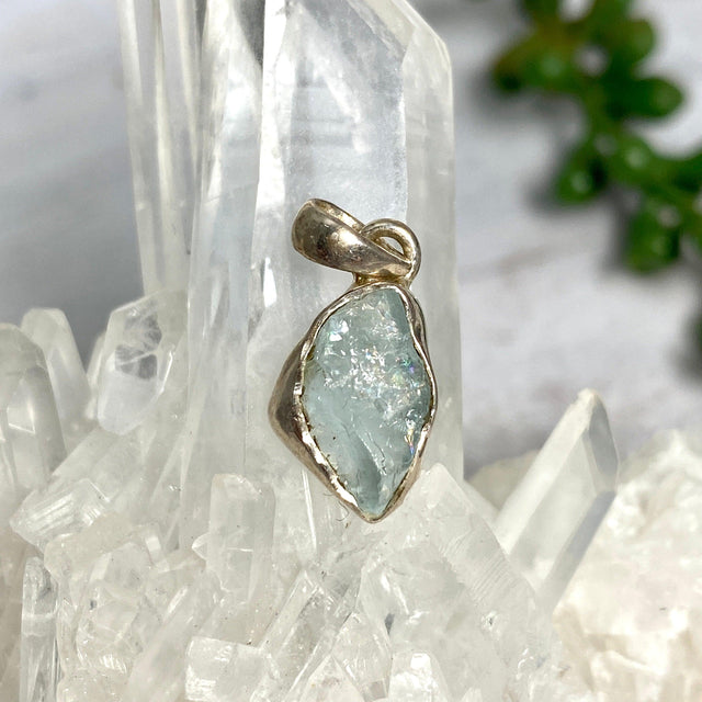 Aquamarine Petite Raw Pendant PPR-AQ - Nature's Magick