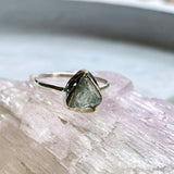 Aquamarine Raw Crystal Fine Band Ring R3701-AQ - Nature's Magick