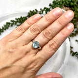 Aquamarine small faceted oval ring s.7.5 PRGJ141 - Nature's Magick