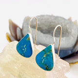 Arizona "Sleeping beauty" Turquoise teardrop earrings KEGJ622 - Nature's Magick