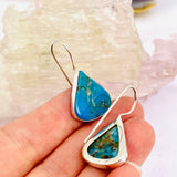 Arizona "Sleeping beauty" Turquoise teardrop earrings KEGJ622 - Nature's Magick