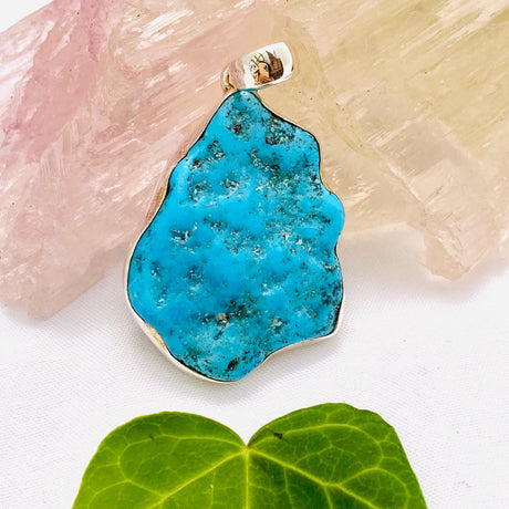 Arizona Turquoise polished freeform pendant KPGJ1301 - Nature's Magick