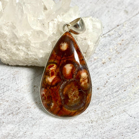 Birdseye Jasper teardrop pendant KPGJ3314 - Nature's Magick