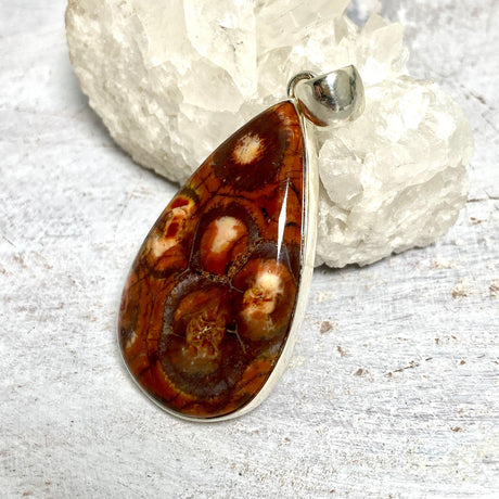 Birdseye Jasper teardrop pendant KPGJ3314 - Nature's Magick