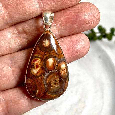 Birdseye Jasper teardrop pendant KPGJ3314 - Nature's Magick