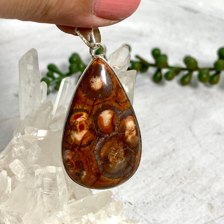 Birdseye Jasper teardrop pendant KPGJ3314 - Nature's Magick