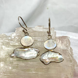 Biwa Pearl and Moonstone Earrings E2393-MS - Nature's Magick