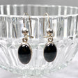 Black Jade Oval Earrings BJE-01 - Nature's Magick