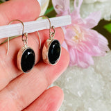 Black Onyx oval faceted earrings KEGJ800 - Nature's Magick