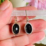 Black Onyx oval faceted earrings KEGJ800 - Nature's Magick