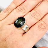 Black Star Diopside Oval Ring Size 10 KRGJ1813 - Nature's Magick