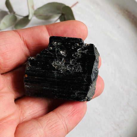 Black Tourmaline Raw Crystal 81-95g BTR-06 - Nature's Magick