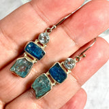 Blue Apatite & Blue Topaz earrings KEGJ655 - Nature's Magick