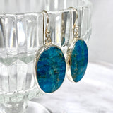 Blue Apatite oval earrings KEGJ1097 - Nature's Magick