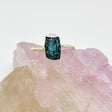 Blue Apatite Raw Crystal Fine Band Ring R3701-BAP - Nature's Magick