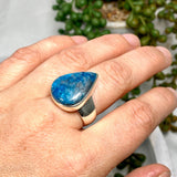 Blue Apatite teardrop ring s.7 1/2 KRGJ2590 - Nature's Magick