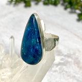 Blue Apatite teardrop ring s.9 KRGJ2455 - Nature's Magick