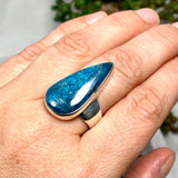 Blue Apatite teardrop ring s.9 KRGJ2455 - Nature's Magick