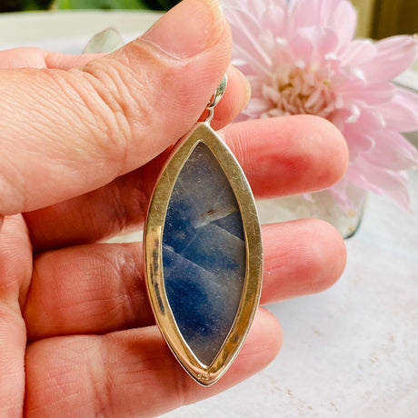 Blue Sapphire marquise pendant KPGJ2957 - Nature's Magick