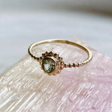 Blue Topaz Round Faceted Fine Band Ring with Detailed Silver SettingR3692-BT - Nature's Magick