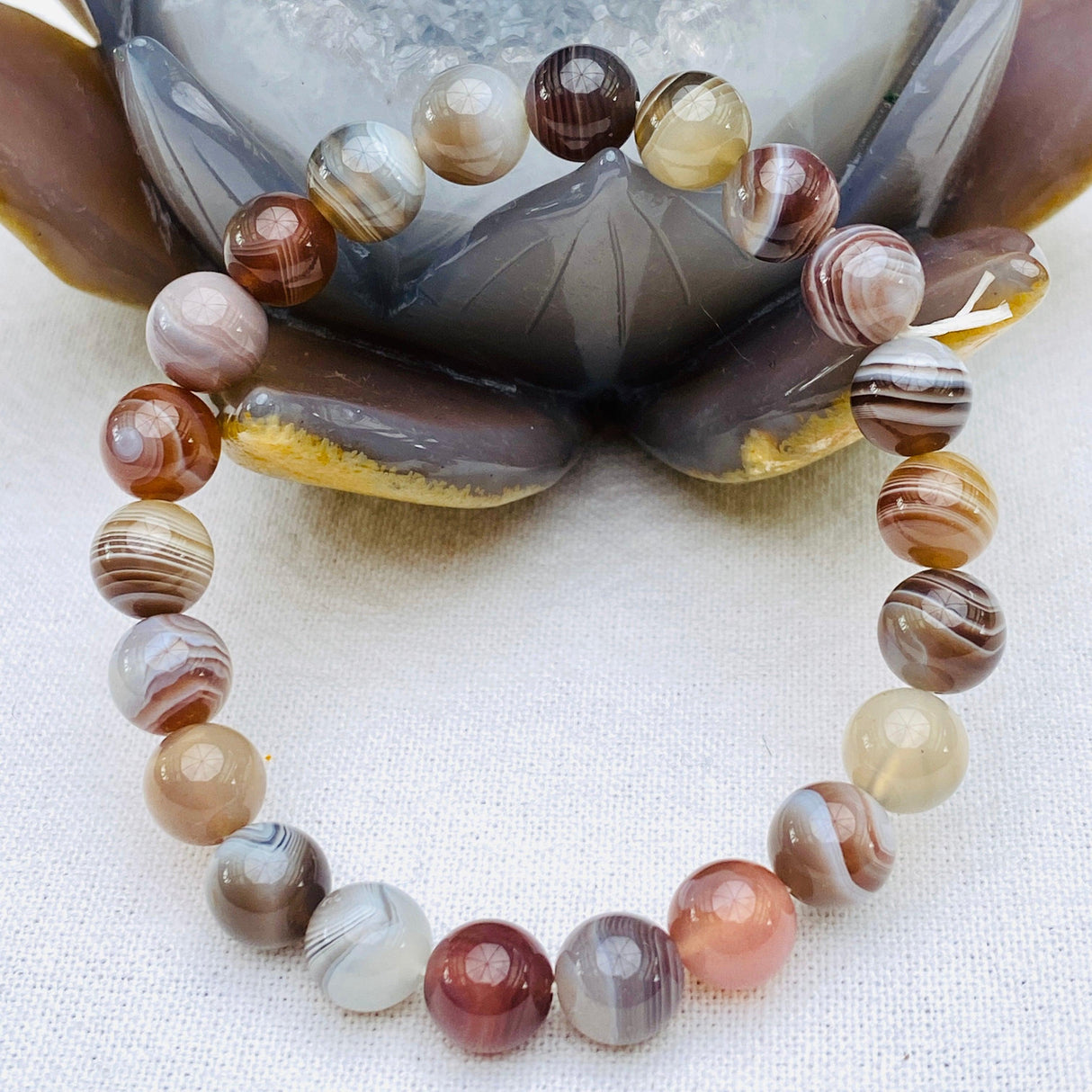 Botswana Agate bracelet - Nature's Magick