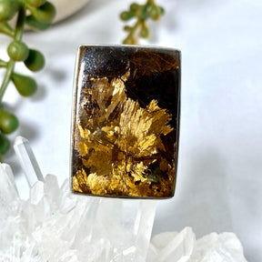 Bronzite rectangular ring s.11 KRGJ2461 - Nature's Magick