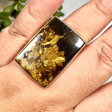 Bronzite rectangular ring s.11 KRGJ2461 - Nature's Magick