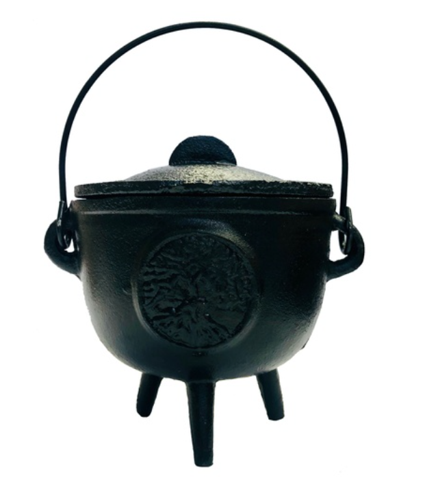 Cast Iron Cauldron - Large with Tree of Life