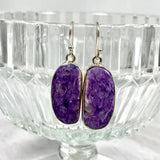 Charoite freeform earrings KEGJ1257 - Nature's Magick