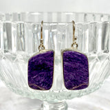 Charoite freeform earrings KEGJ971 - Nature's Magick