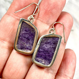 Charoite freeform earrings KEGJ971 - Nature's Magick