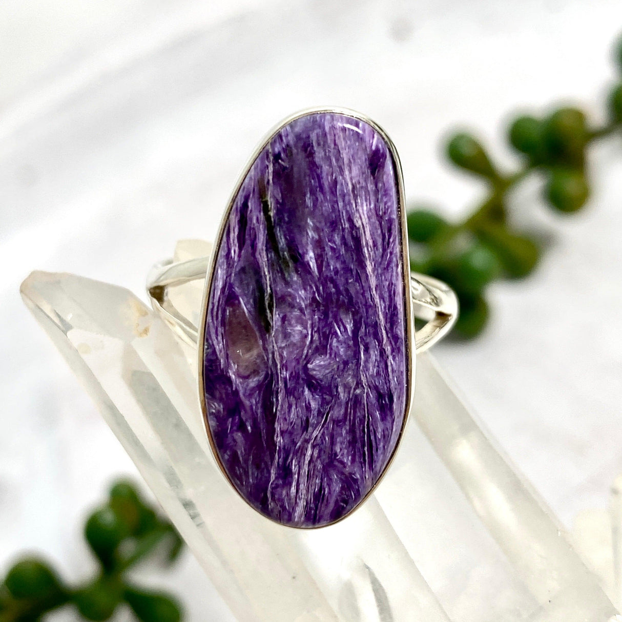 Charoite freeform ring s.10 KRGJ2669 - Nature's Magick