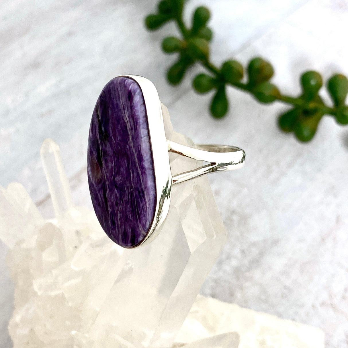 Charoite freeform ring s.10 KRGJ2669 - Nature's Magick