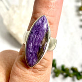 Charoite long ring s.7 KRGJ1250 - Nature's Magick