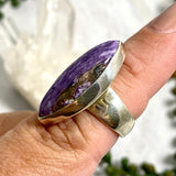 Charoite long ring s.7 KRGJ1250 - Nature's Magick