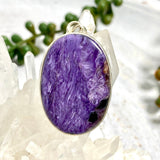 Charoite oval pendant KPGJ2749 - Nature's Magick