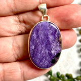 Charoite oval pendant KPGJ2749 - Nature's Magick