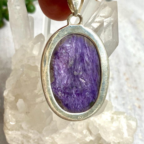 Charoite oval pendant KPGJ2749 - Nature's Magick