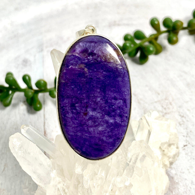 Charoite oval pendant KPGJ3391 - Nature's Magick