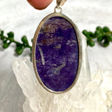 Charoite oval pendant KPGJ3391 - Nature's Magick