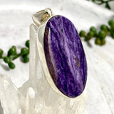 Charoite oval pendant KPGJ3392 - Nature's Magick