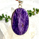 Charoite oval pendant KPGJ3392 - Nature's Magick