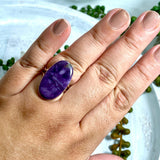 Charoite oval ring s.10 KRGJ2670 - Nature's Magick