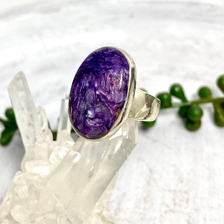 Charoite oval ring s.9 KRGJ1246 - Nature's Magick