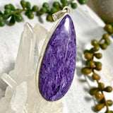 Charoite teardrop pendant KPGJ2752 - Nature's Magick