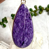 Charoite teardrop pendant KPGJ2752 - Nature's Magick