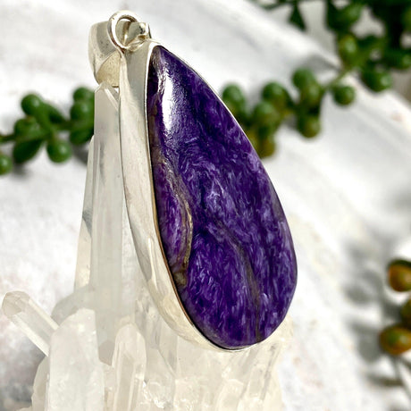 Charoite teardrop pendant KPGJ3389 - Nature's Magick