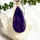 Charoite teardrop pendant KPGJ3389 - Nature's Magick