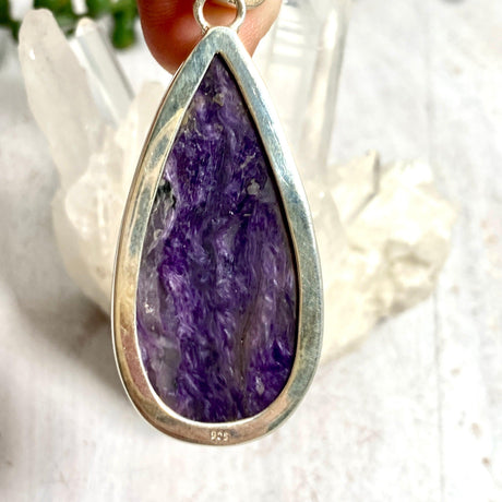 Charoite teardrop pendant KPGJ3389 - Nature's Magick